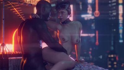 Catwoman (Mulher-Gato) - BBC; com pele escura; hentai inter-racial; pornografia hentai 3D; (por @Timpossiblysmu1) [DC Comics | Batman]