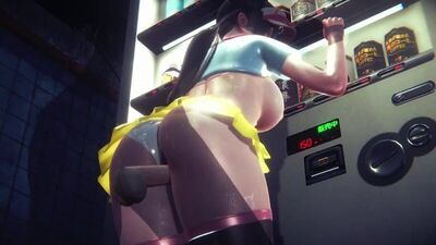 Hilda - missionária; à canzana; rabo grande; mamas grandes; meias; orgasmo; pornografia hentai 3D; [Pokémon]