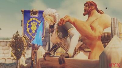 Jaina Proudmoore - NSFW; milf; a cuatro patas; orgasmo; creampie; porno hentai 3D; (por @Nyx) [World of Warcraft]