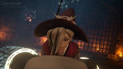 Mercy - femdom; sexo oral; minet; broche; facefuck; montada; masturbação manual; pornografia hentai 3D; (por @Dreamrider3D) [Overwatch]