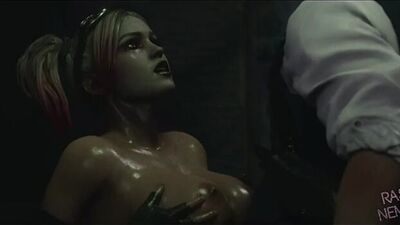 Harley Quinn - sexo entre os seios; paizuri; masturbação; mamas grandes; peitos grandes; pornografia hentai 3D; [DC Comics | Batman]