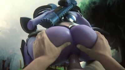 Drow Ranger - NSFW; curvilínea; rabo grande; sexo vaginal; pornografia hentai 3D; [Dota 2]