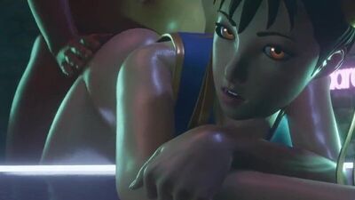 Chun-Li – NSFW; pozycja na pieska; duże cycki; duże piersi; hentai z seksem 3D; [Street Fighter]
