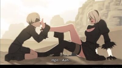 Android Yorha 2B x 9S - NSFW; footjob; feticismo dei piedi; femdom; porno hentai 3D; (sottotitoli in inglese) (di @kusujinn) [NieR:Automata]