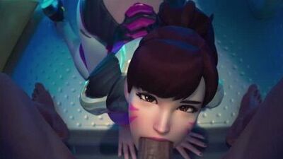 D.Va - NSFW ; sexe oral ; cunnilingus ; fellation ; gorge profonde ; baise buccale ; branlette ; orgasme ; éjaculation ; porno hentai 3D ; (@Yeero) [Overwatch]
