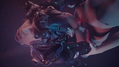 Kali – NSFW; pozycja na pieska; penetracja pochwy; orgazm; wytrysk do pochwy; hentai z seksem 3D; [Rainbow Six Siege]