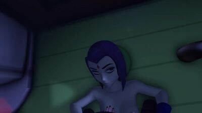 Porno futanari de Raven, de «Los Jóvenes Titanes»