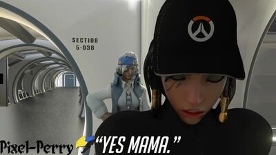Porno futanari y futa, Ana Amari, Halloween, Pharah de Overwatch, Pixel-Perry, sonido animado