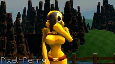 Futanari, Futa, Pixel-Perry, Shy Guy, Source Filmmaker, Super Mario Bros., animação, webm