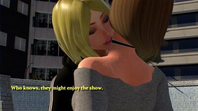 Em público - Pornografia futanari/futa em 1080p e 3D
