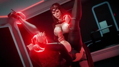 Wanda fode a Viúva Negra futanari em pornografia 3D