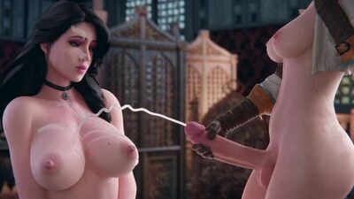 Ciri Meis3D - The Witcher 3 : Yennefer - animation Blender - futanari - porno futa