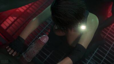 Resident Evil. Porno en 3D. Jill Valentine. Chupar. Follar