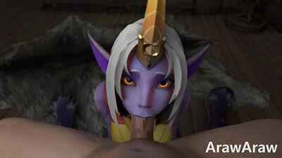 League of Legends Hentai | Pornografia de LoL | [League of Porn] A fofa Soraka a fazer sexo oral (ArawAraw)