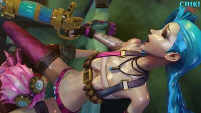 League of Legends Hentai | Porno z LoL | [League of Porn] Jinx i Vi (chikipiko)