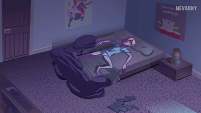 Relaciones sexuales hentai en 2D con el vampiro, 60 fps, 1080p, vídeo porno «Regla 34»