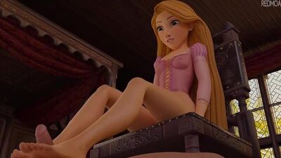 Rapunzel footjob