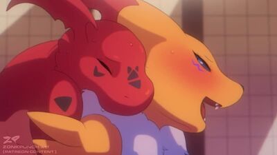HORA DEL BAÑO FURRY YIFF: RENAMON Y GUILMON CON SONIDO DE CORRIDA INTERNA zonkpunch