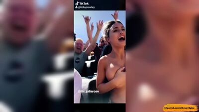 TikTok nue : elle a fait les manèges sans soutien-gorge