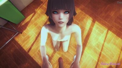 Boruto Naruto Hentai 3D - POV: Himawari fa un pompino e viene scopata - Porno anime e manga in 1080p