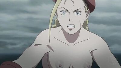 Street Fighter Cammy – walka nago, filtry, anime, hentai, porno, ecchi, nagie piersi, cycki, sutki, manga, seks