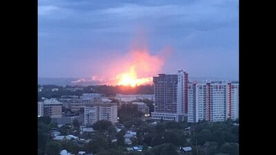 A fábrica de pólvora em Kazan voltou a pegar fogo