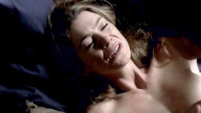 Scena erotyczna z Ellen Pompeo w serialu „Chirurdzy” na ScandalPlanet.Com