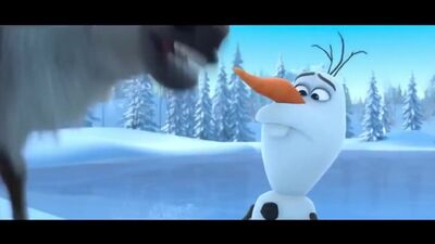 Қар адам мен бұғы! *Frozen* фильміндегі күлкілі Олаф