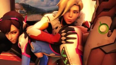 Genji, Mercy, D.Va – porno z Overwatch 18+