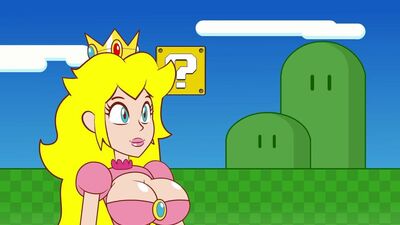 Peach wird mit Brüsten bombardiert