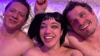DOUBLE TROUBLE -; Little Puck's 1st BBG with Double Vag & BTS With Shawn Alff and Robby Apples