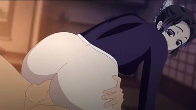 Shinobu Kocho - NSFW ; en chevauchée ; baise vaginale ; porno hentai 3D ; (par @SoloDusk) [Demon Slayer : Kimetsu no Yaiba]