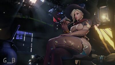 F95 18+ (Overwatch, animação da Mercy, rule34, NSFW, SFM, R34, Blender, mamas grandes, Overwatch, Mercy)