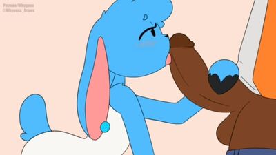 2D yiff por Whygena - Porno Furry - Sexo - E621 - FYE: coelhinha chupa o pau gigante de um urso - broche - anal - femboy - gay