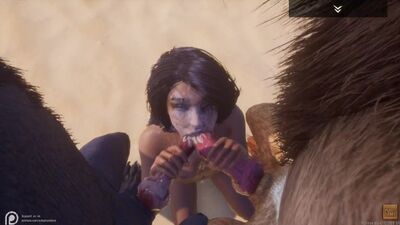 Wild Life / Maya Mating with 2 Furry