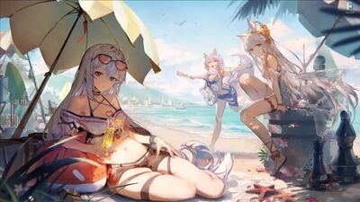 Les filles sur la plage d'Arknights : fonds d'écran animés pour Wallpaper Engine