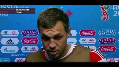Dzyuba si è commosso durante un'intervista al Canale Uno