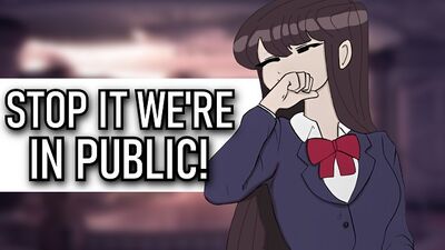 Embarassing Komisan in public!- Eating Her Out under her skirt