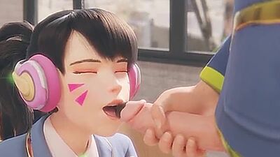 Une lycéenne a été baisée dans sa petite bouche - Overwatch 3D porn hentai
