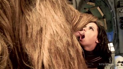 [Parodia porno „Gwiezdnych wojen XXX”. Scena 5. Parodia porno „Gwiezdnych wojen”] Brandy Aniston, Eve Laurence [HD porno, seks, duży tyłek, cycki]