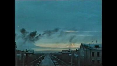 Test des RDS-37. Blick aus der Stadt Kurchatow (1955)