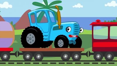 LEJOS y CERCA: una canción educativa y animada para niños sobre tractores, trenes y coches