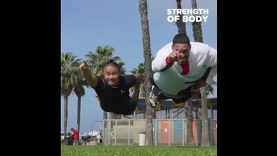 Reto: flexiones con salto; no salió según lo previsto