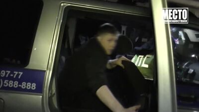 Drunk lout on Route 7, Kirovo-Chepetsk. February 21, 2019