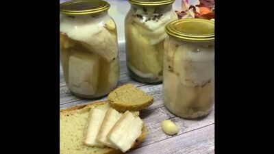 Banha "PYATIMINUTKA" (os ingredientes estão indicados na descrição do vídeo)