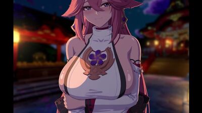 Randka z Yae – porno z Genshin Impact, r34
