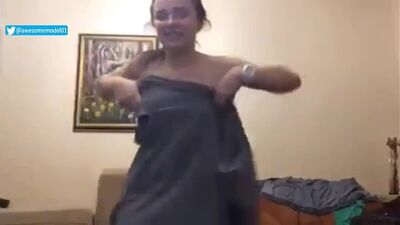 Accidentally exposed her breasts