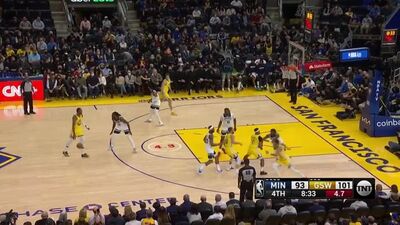 Esta canasta de Jordan Poole fue difícil