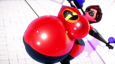Elastigirl zmuszona do całkowitego nadmuchania ciała (Iniemamocni) *autor: imbapovi