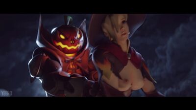 3D-порно — Хелловін (секс у «Overwatch», анальний секс)